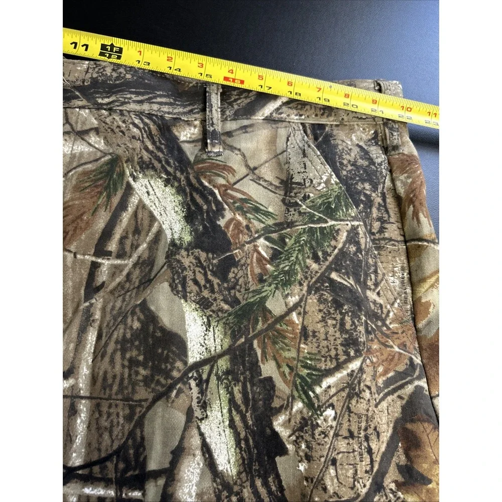 Realtree Men's 44 X 32 Cargo Hunting Pants Tie Hem 6 Pocket Cotton Blend Outdoor